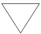 An inverted triangle